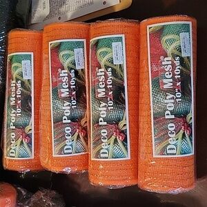 4 Orange Deco Poly Mesh